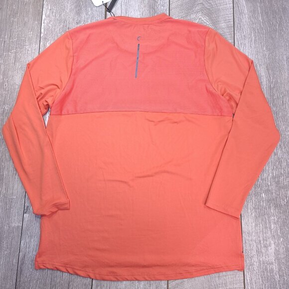 Zyia Shirt Mens Large Coral Back Mesh Long Sleeve Running Performance Top - Picture 3 of 8